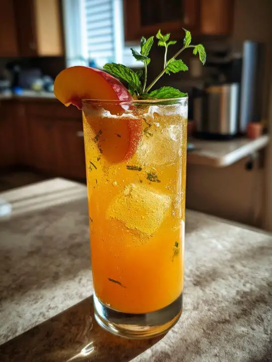Ginger Peach Mule Cocktail