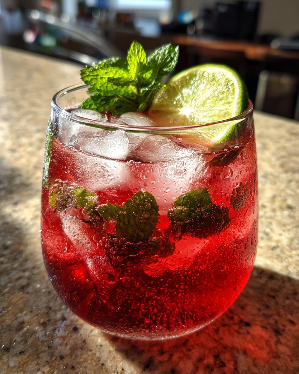 Hibiscus Cooler Mocktail - detail 1
