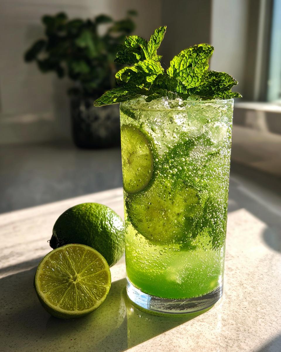 Kiwi Lime Refresher Mocktail - detail 2