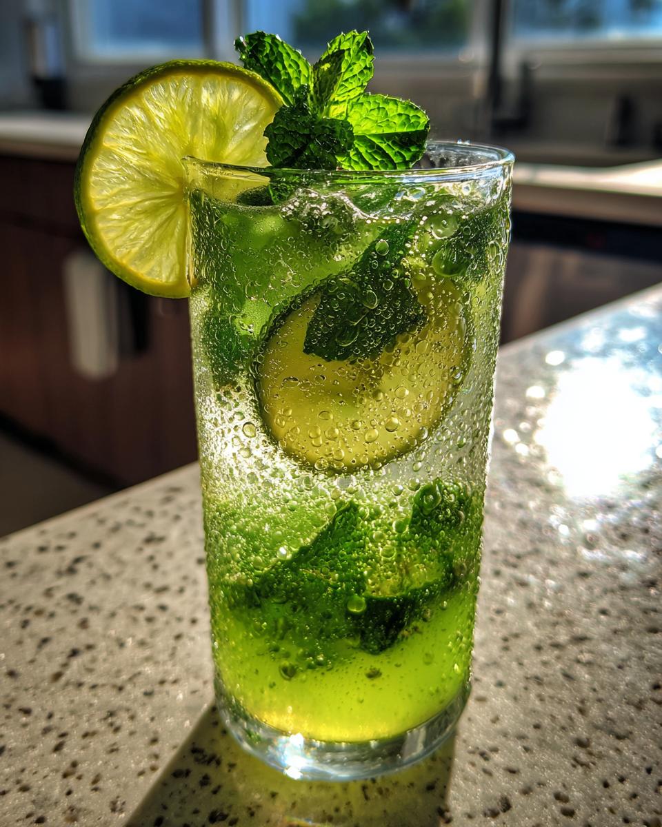 Kiwi Lime Refresher Mocktail - detail 3