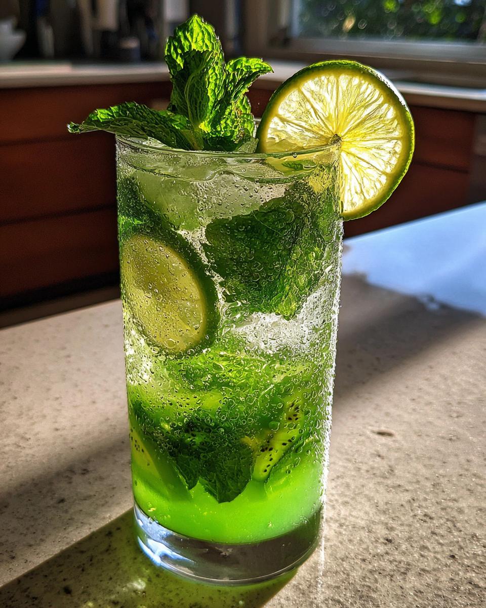 Kiwi Lime Refresher Mocktail - detail 4