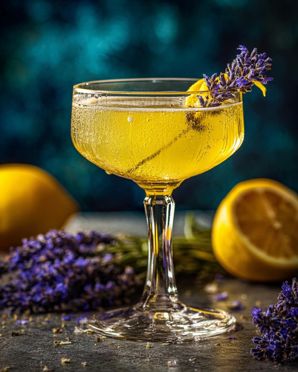 Lavender Lemon Fizz Cocktail - detail 1