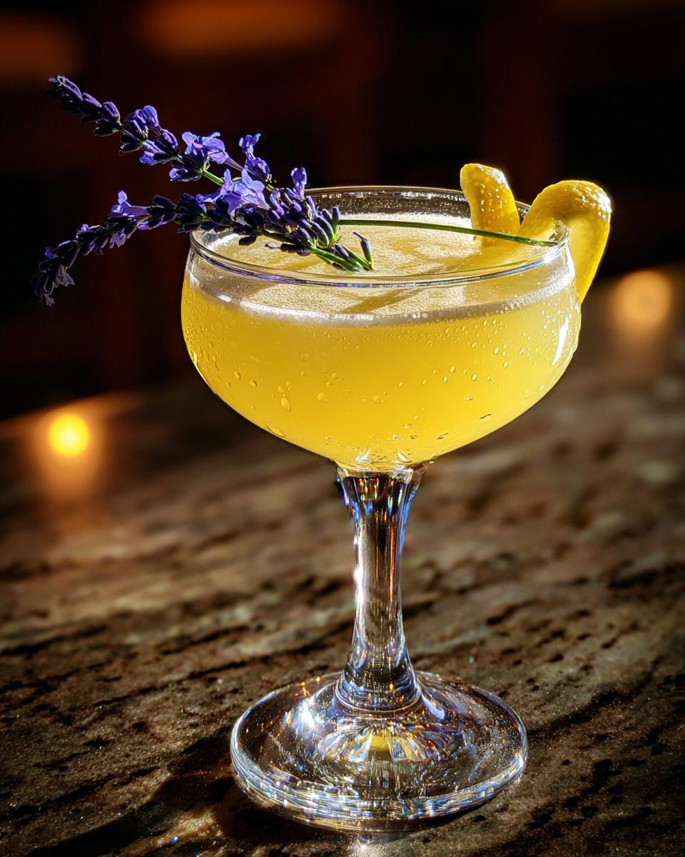 Lavender Lemon Fizz Cocktail - detail 3