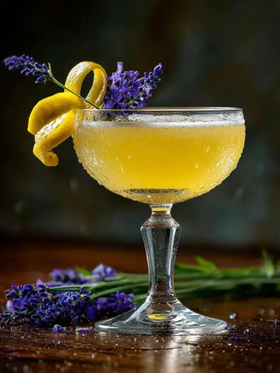 Lavender Lemon Fizz Cocktail