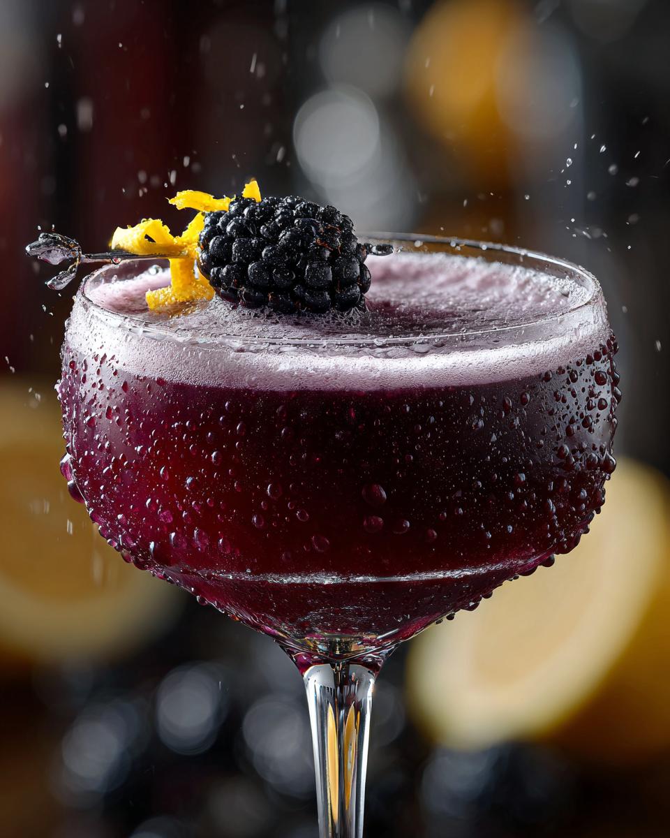 Midnight Blackberry Royale Cocktail - detail 1