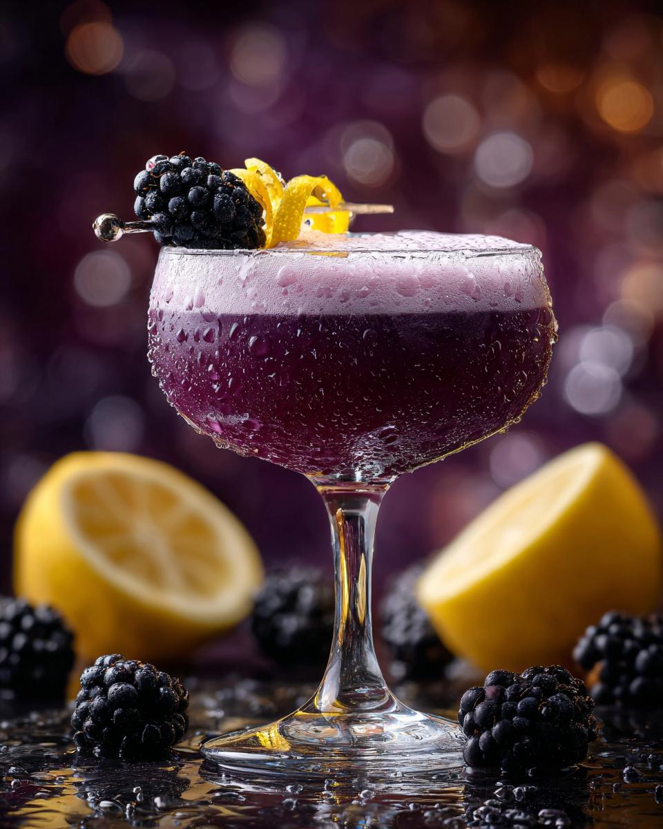Midnight Blackberry Royale Cocktail - detail 3