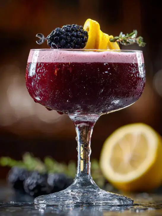 Midnight Blackberry Royale Cocktail