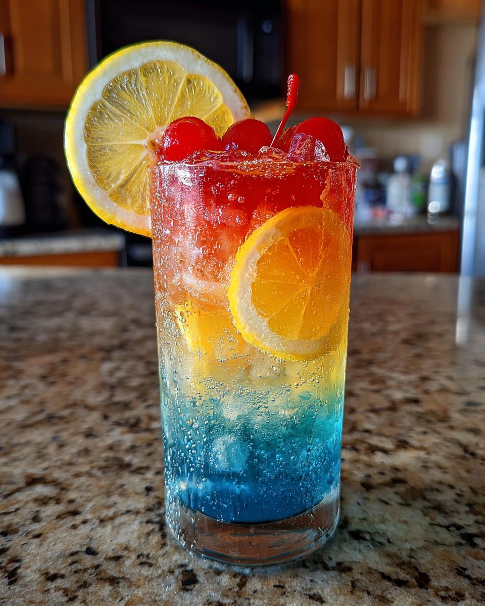 Rainbow Layered Lemonade Mocktail - detail 2