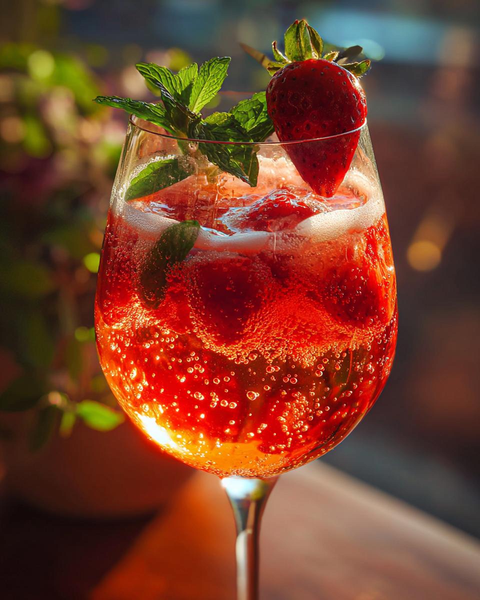 Strawberry Fields Spritz Cocktail - detail 1