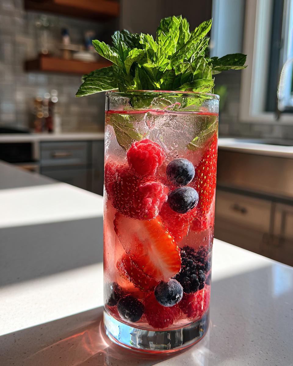 Summer Berry Lemonade Mocktail - detail 1