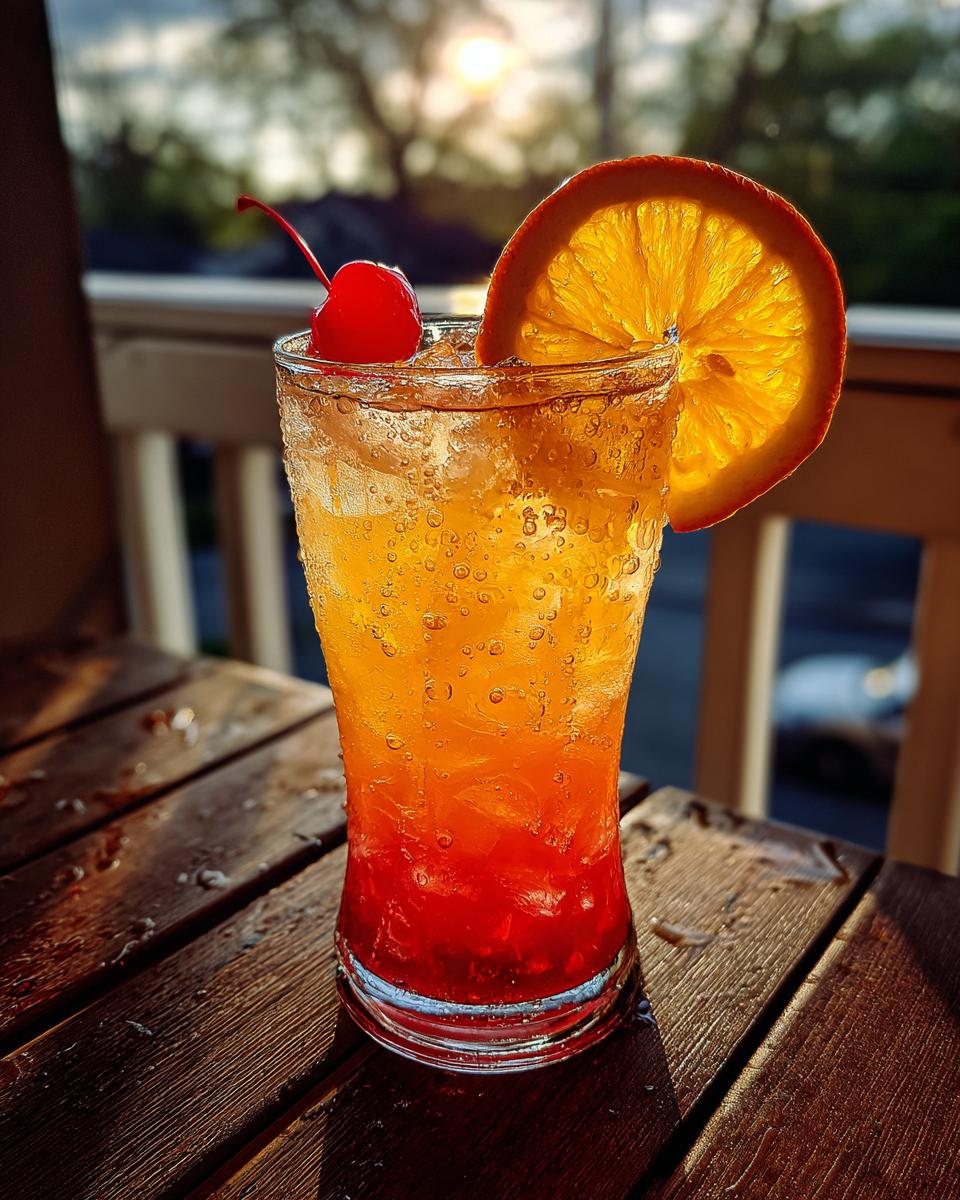 Tropical Sunset Cooler Mocktail - detail 1