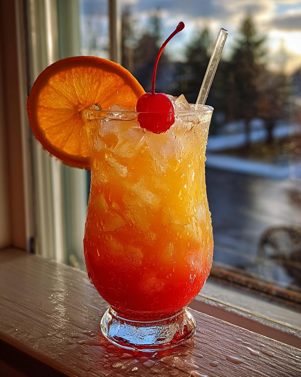 Tropical Sunset Cooler Mocktail - detail 2