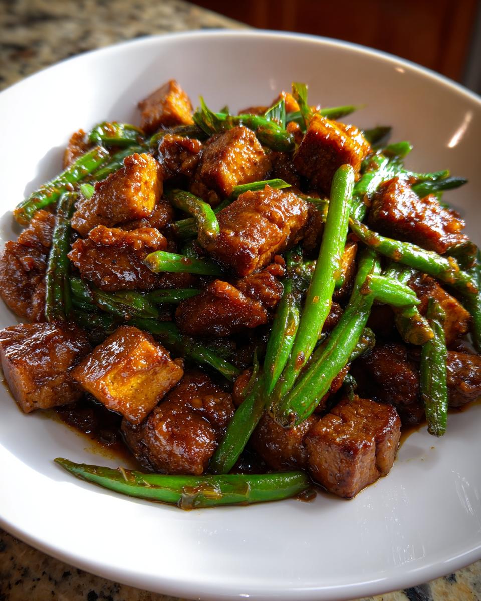 Pork With Dry Pressed Tofu And Green Beans Recipe - Other 1