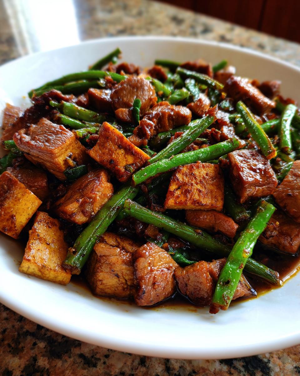 Pork With Dry Pressed Tofu And Green Beans Recipe - Other 2