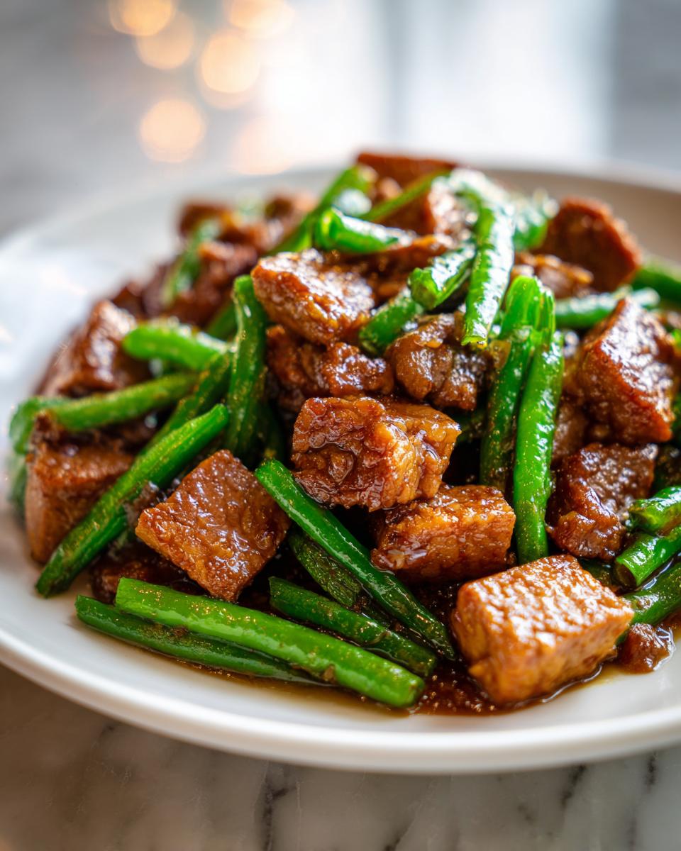 Pork With Dry Pressed Tofu And Green Beans Recipe - Other 3